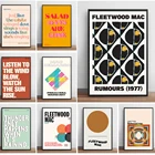 Музыкальный постер Fleetwood Mac, тексты песен, Картина на холсте, настенные картины, принт в скандинавском стиле, печать слухов, гостиная, домашний декор