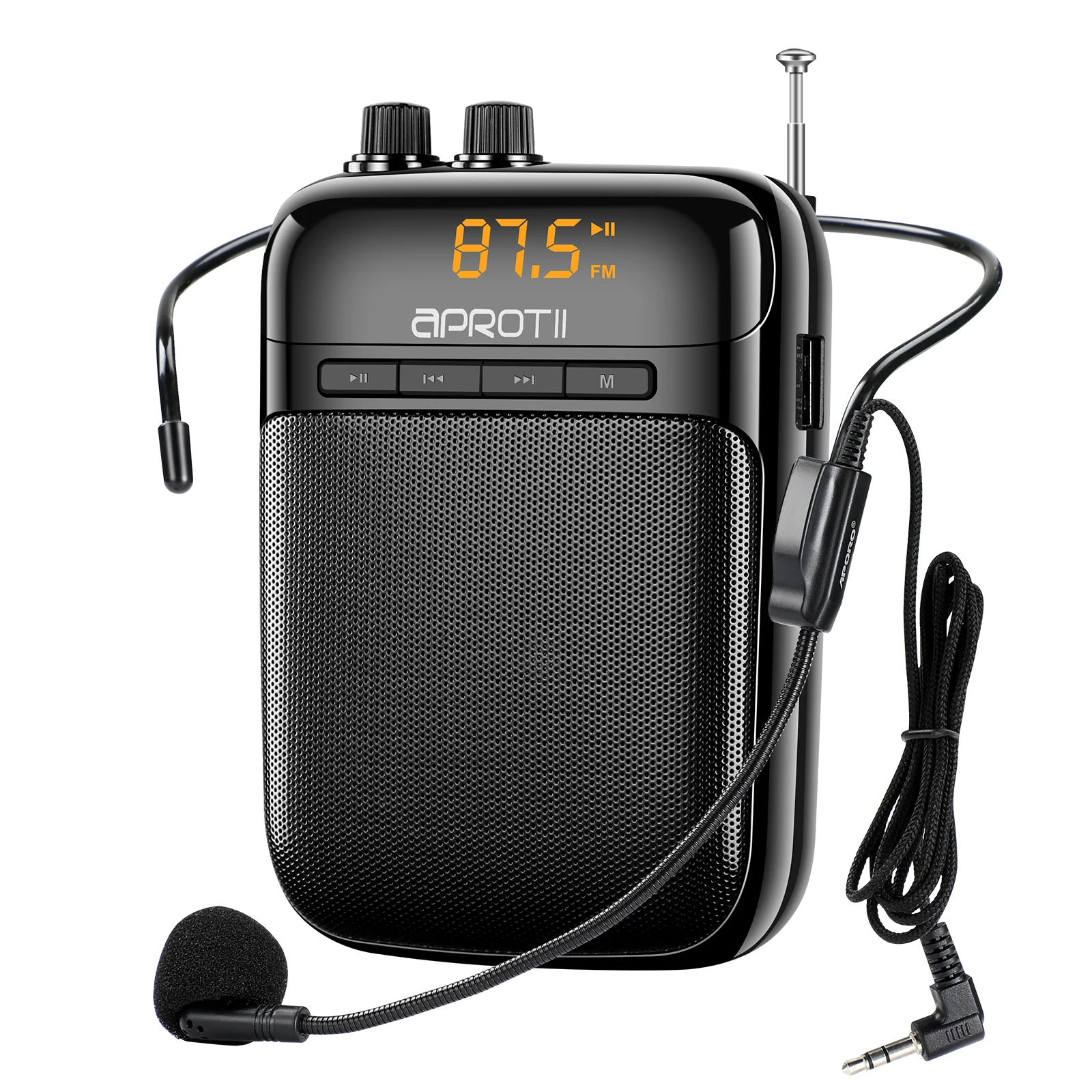 

2022 Portable 12W FM Recording Voice Amplifier Teacher Microphone Speaker With Mp3 Player FM Radio Recorder Bluetooth Megaphone