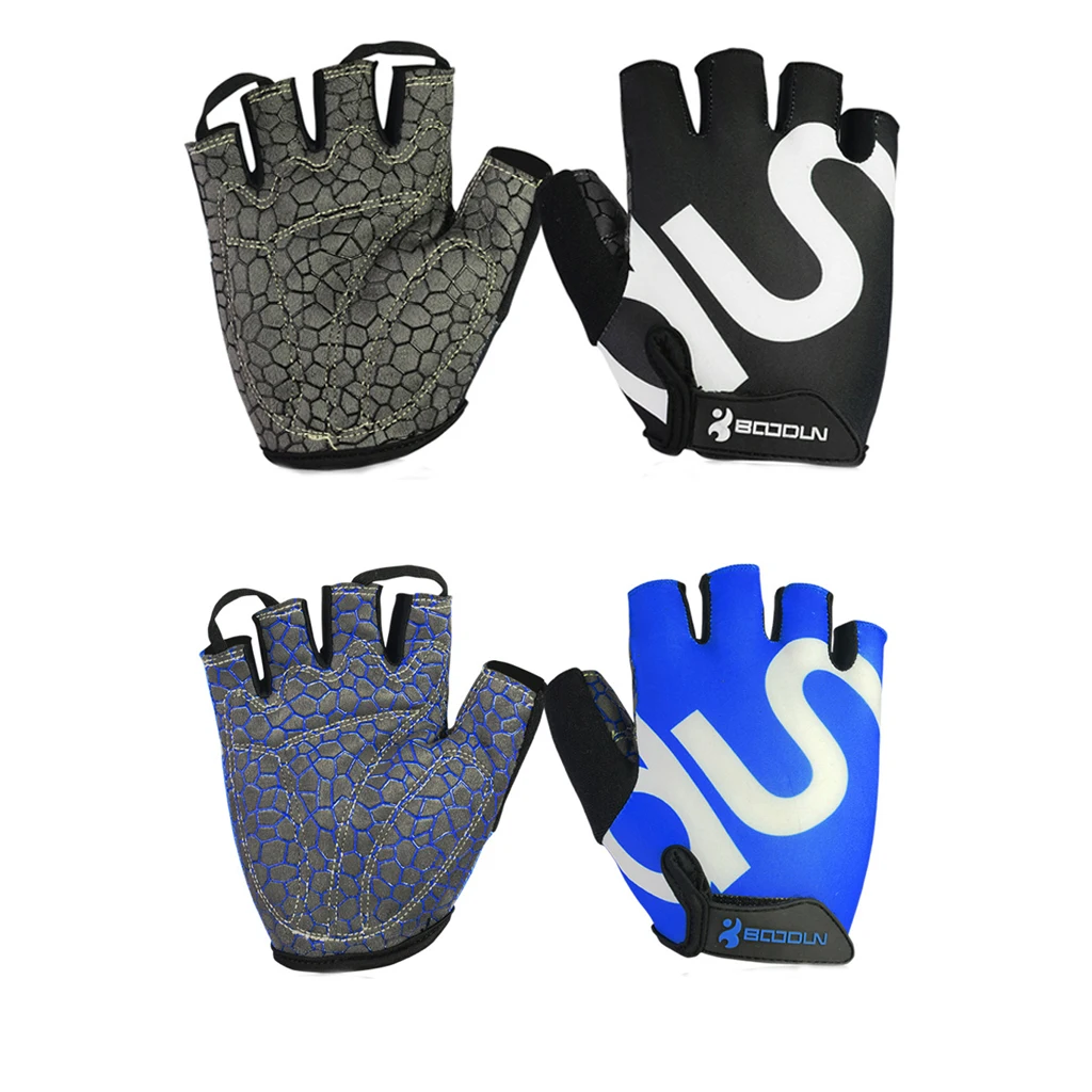 

Fashion Cycling Bike Bicycle Motorcycle Shockproof Padded Outdoor Sports Half Finger Short Gloves