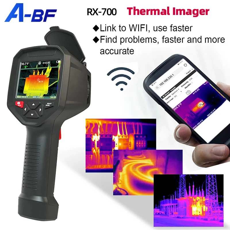 A BF тепловизионная камера 384*288 пикселей термометр WIFI 20 °C ~ 550 Инфракрасный