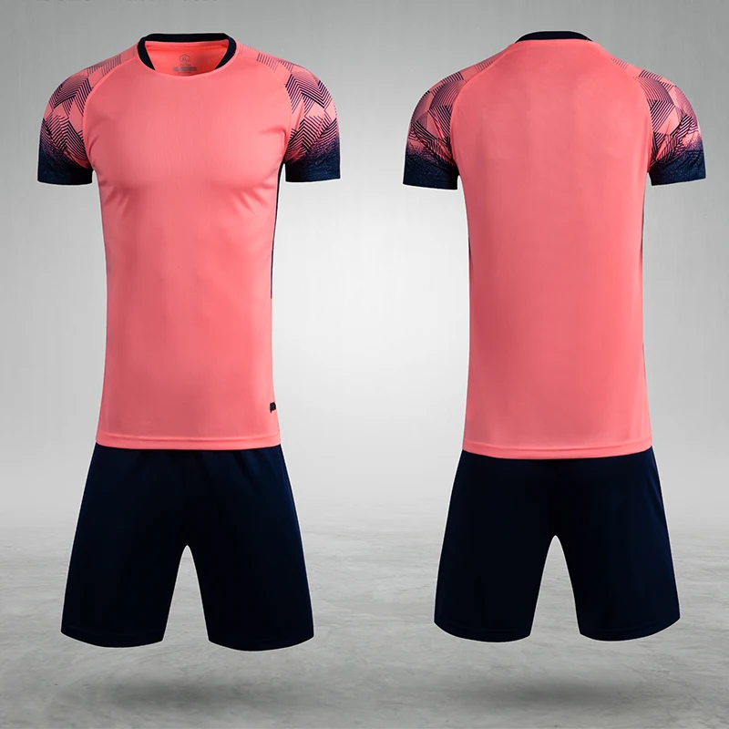 Мужская розовая футбольная майка с коротким рукавом оранжевая Футбольная форма