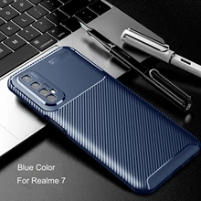 For OPPO Realme 7 Pro Case,Realme 7i Phone Case,Shockproof Case Carbon Fiber Protective Phone Cover for Realme 7 Realme 6 Pro