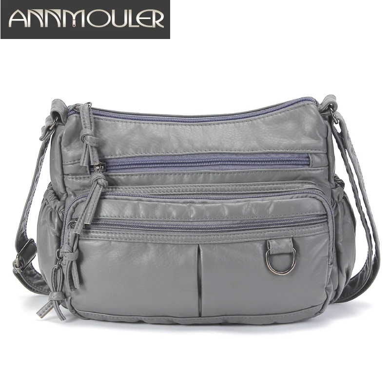 Сумка на плечо женская из мягкой кожи модный саквояж кросс-боди экокожи