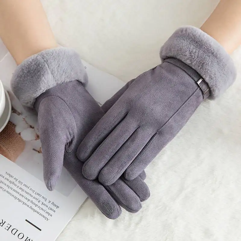 

Sheepskin Gloves One Size Men Women Warm Gloves Soft Ladies Thermal Winter