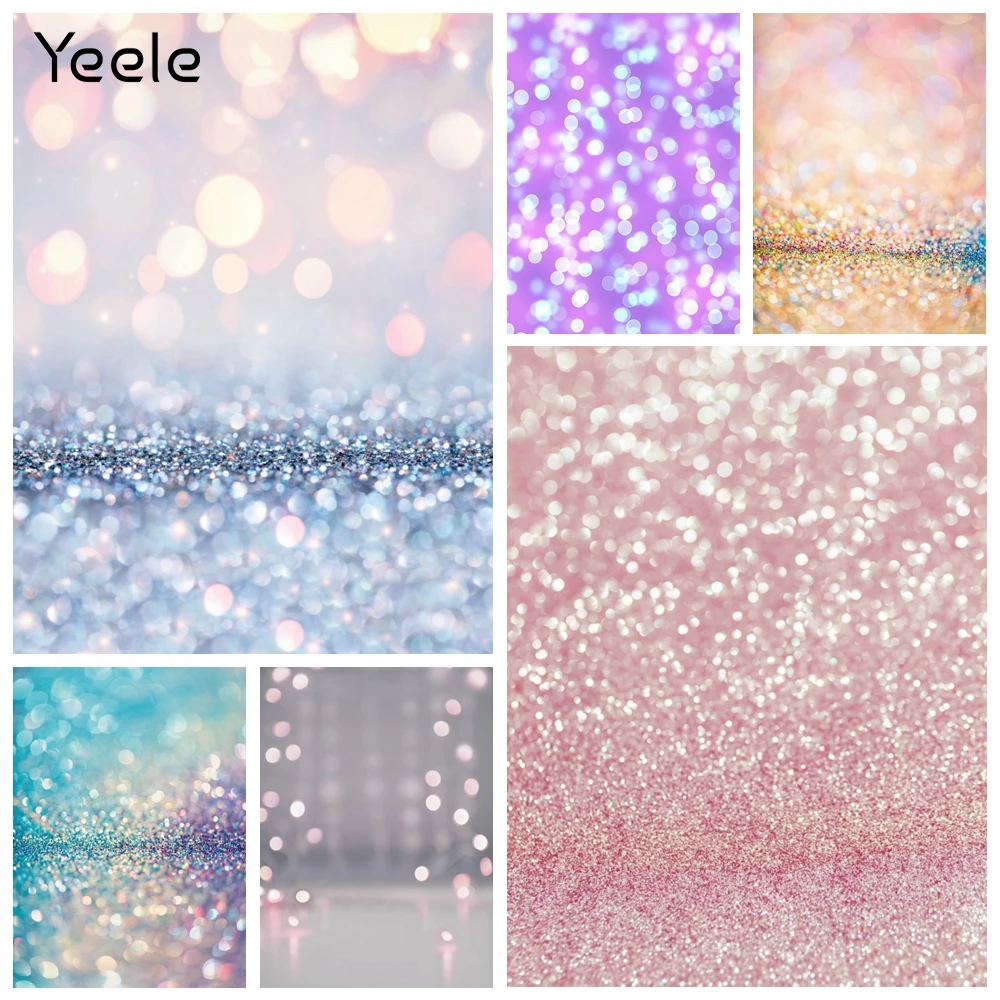 

Yeele Glitters Family Photocall Light Bokeh Baby Birthday Party Photography Backdrop Photographic Backgrounds For Photo Studio