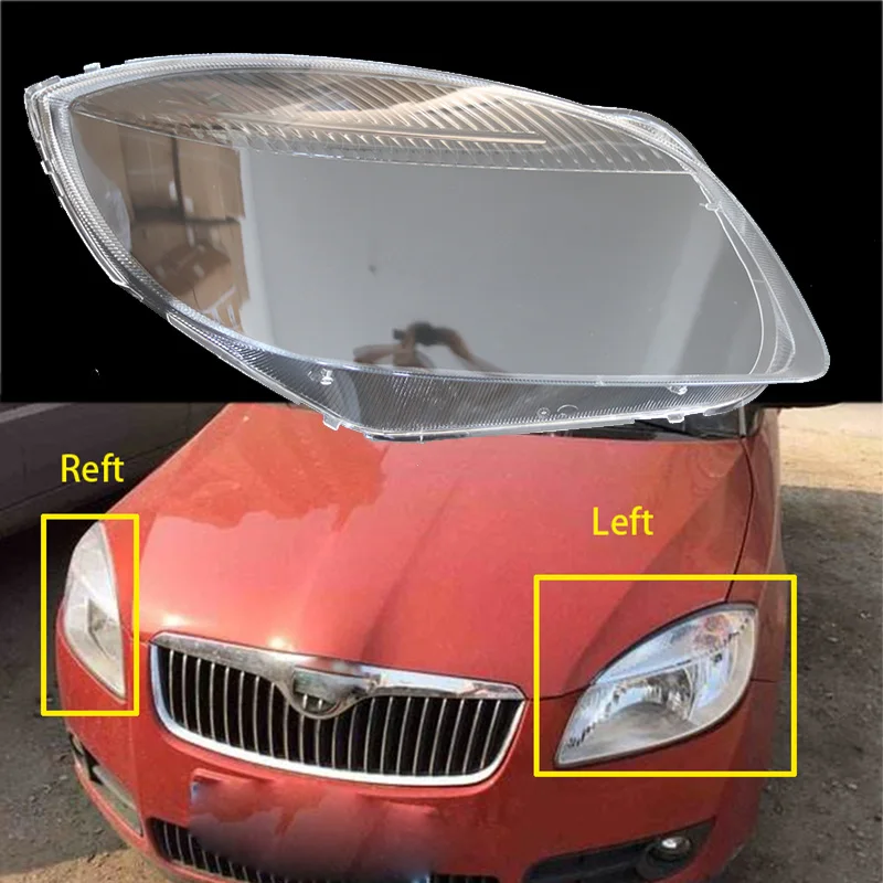 Передние фары для Skoda fabia 2008 2009 2011 прозрачные затемненные лампы кожух маски крышка