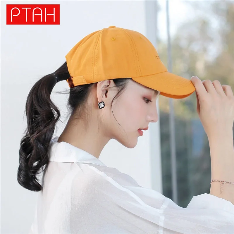 

[PTAH]Fashion Visors Casual Sun Protection Hundreds of Vacation Outdoor Sports Baseball Caps Female Adjustable Breathable Visors