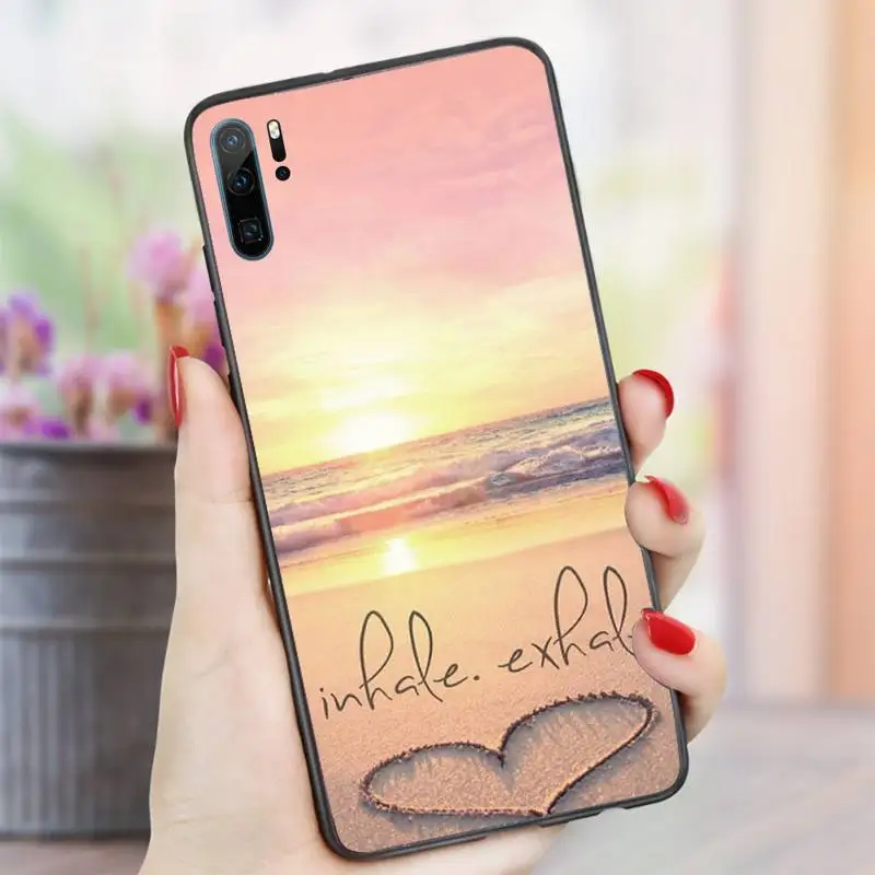 

beach Pink love clouds starry sky Phone Case For Huawei honor Mate P 8x 9 10 i 20 30 40 pro lite nova 3 4 5 7 se nova 5t