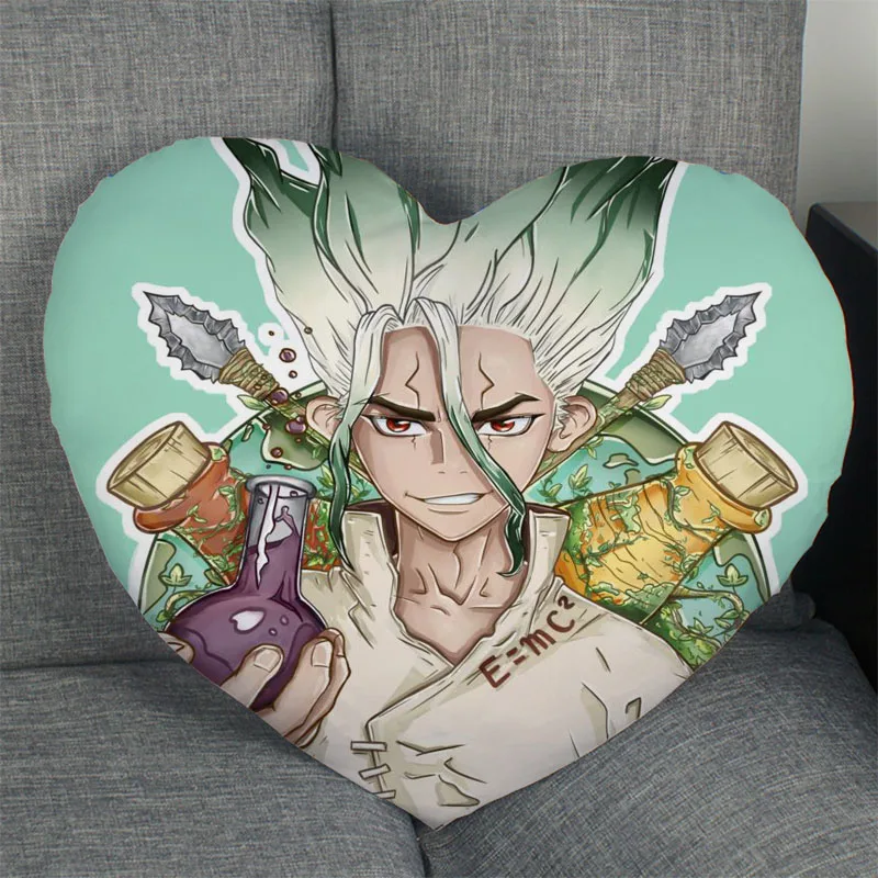 Оригинальные наволочки в форме сердца из японского аниме Dr STONE постельные