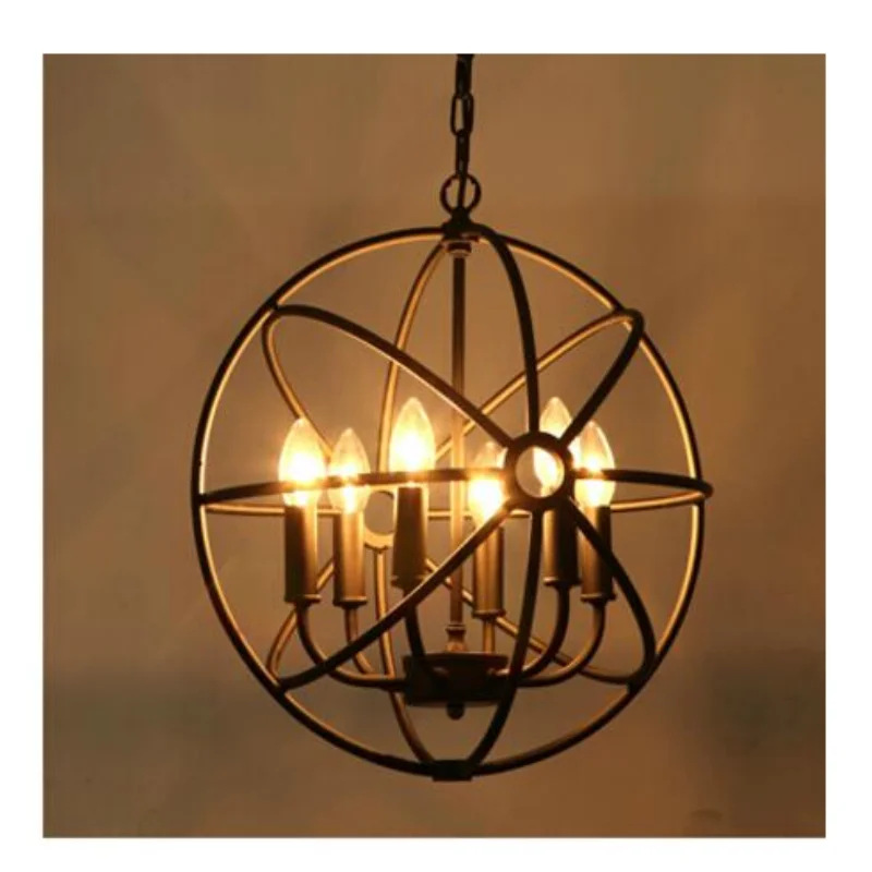 Винтажная Подвесная лампа в американском стиле лофт железный потолочный