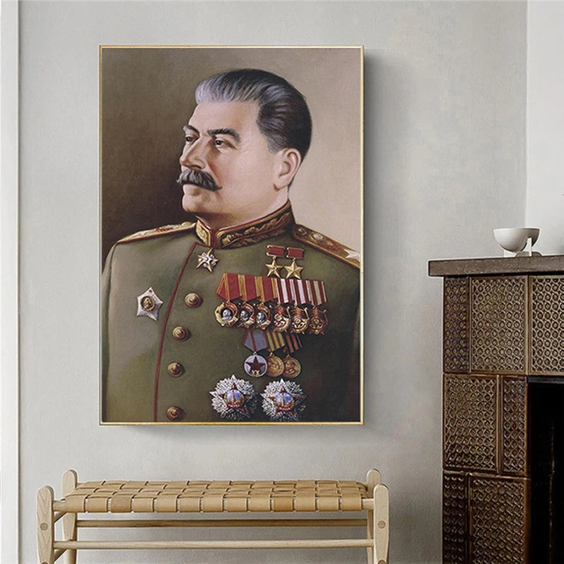 Портрет известного Джозефа Сталина Настенная картина с принтом на холсте