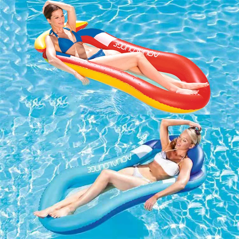 

Floating Water Hammock Float Lounger Floating Toys Inflatable Floating Bed Chair Swimming Pool Foldable Inflatable Hammock Bed