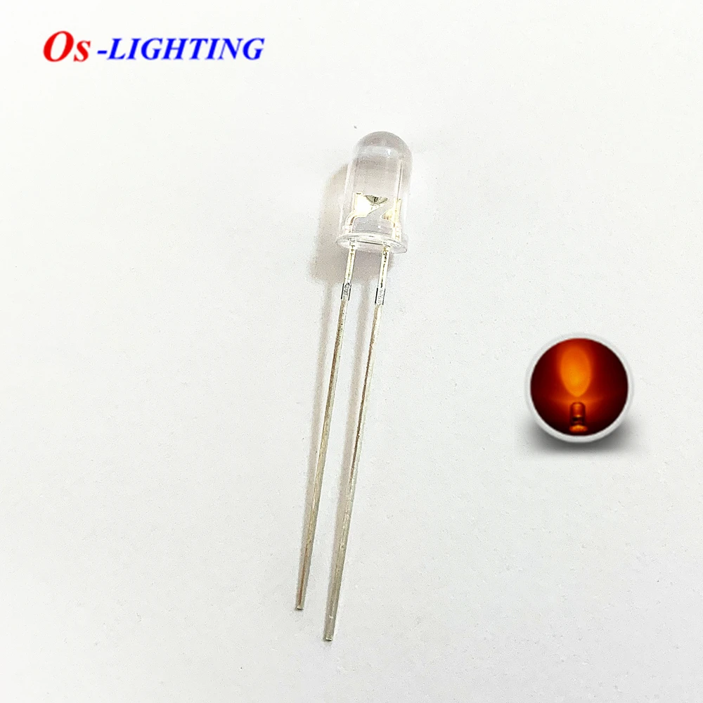 1000 шт. F5 5 мм цвета: оранжевый светодиодный светильник на светодиодах Светлые