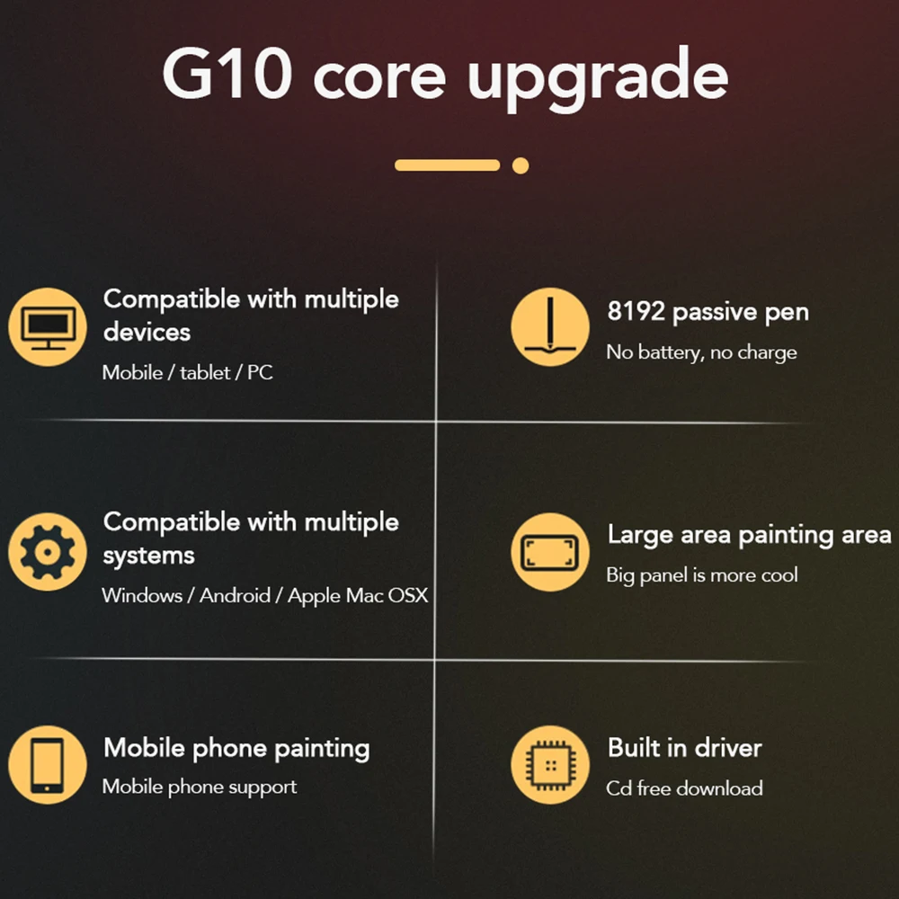 Графический планшет TISHRIC G10 XP со стилусом графическая доска для рисования OSU