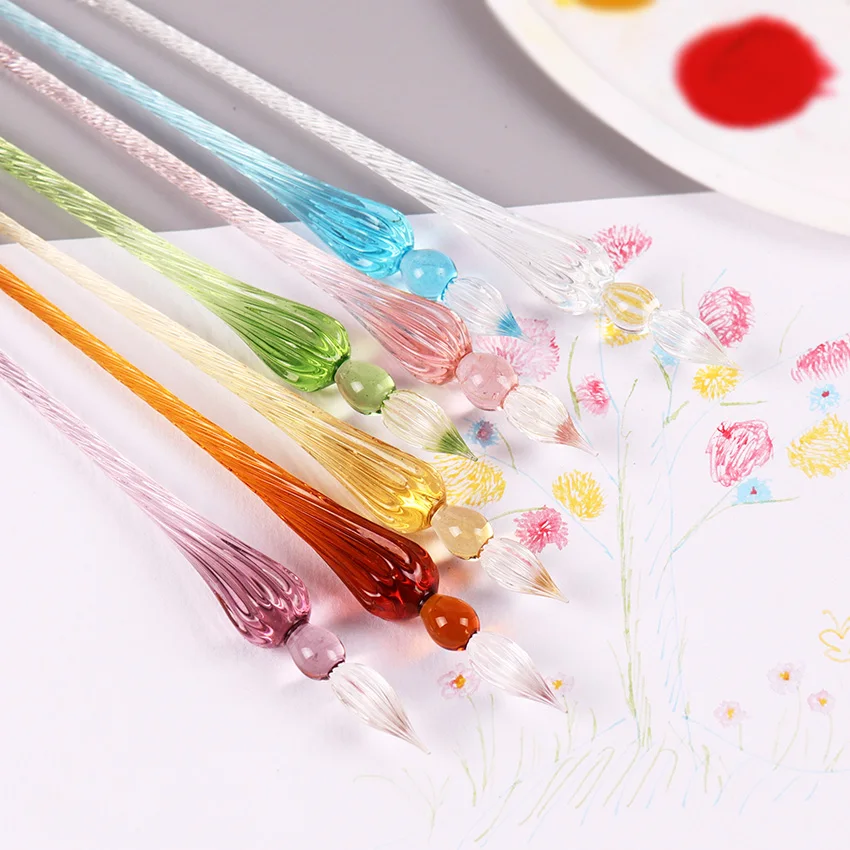 Креативная Стеклянная Ручка для погружения воды художественный шрифт