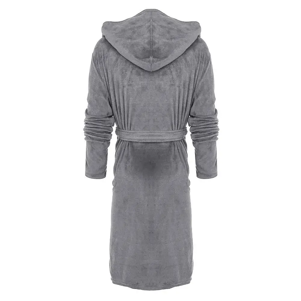 Men winter pajamas bathrobe Home Clothes sleepwear warm Plush Long Sleeve badjas mens robes J26 | Мужская одежда