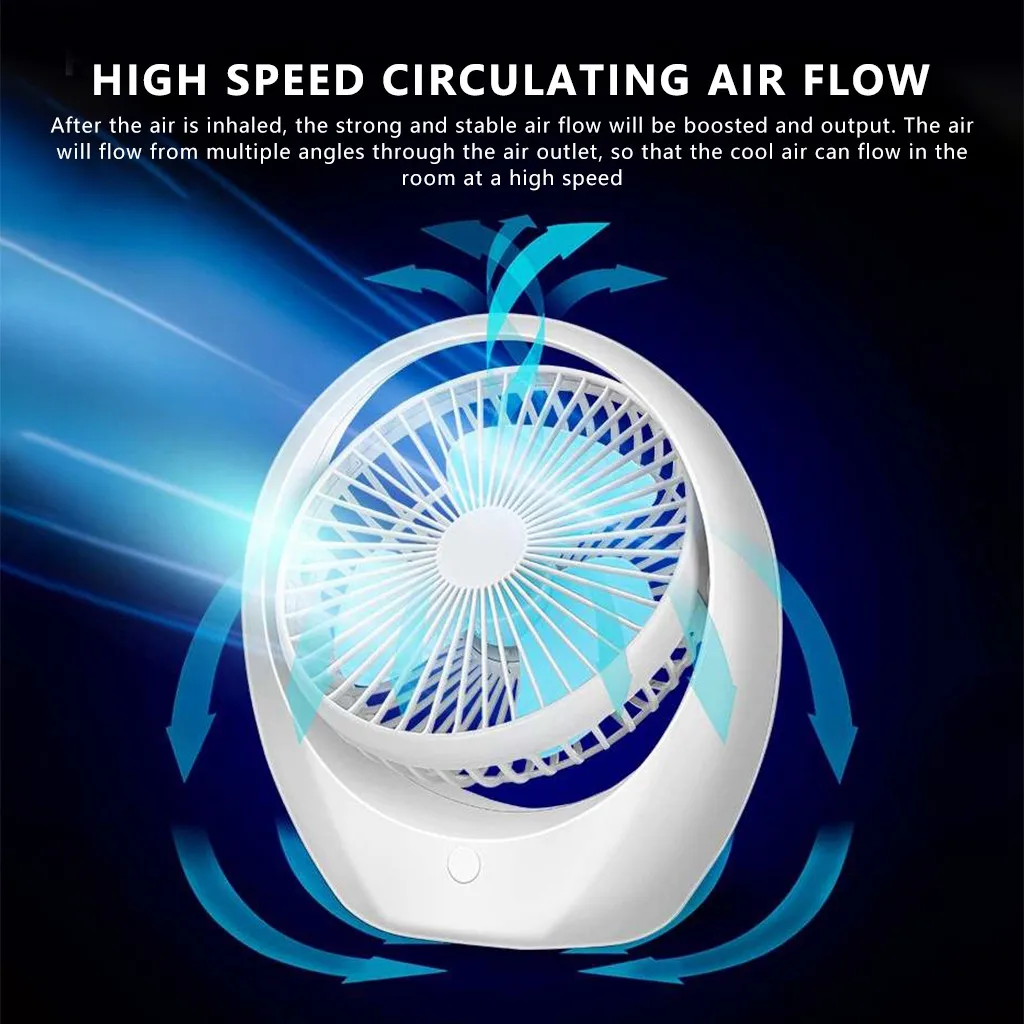 Портативный циркуляционный вентилятор мини электрический перезаряжаемый от Usb