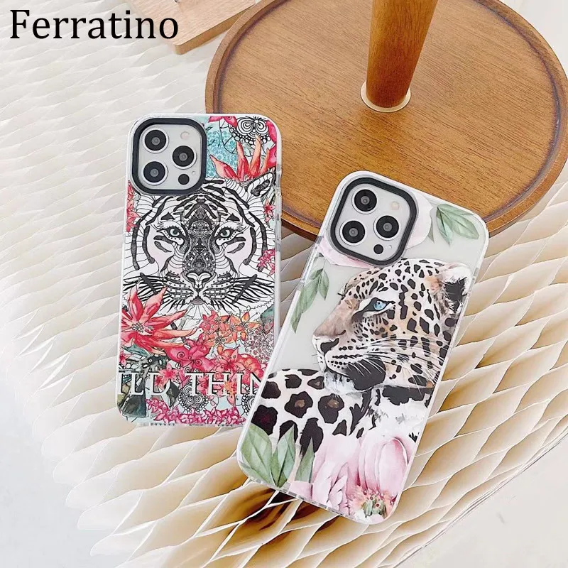 

Fashion Tiger Leopard Clear Silicone Phone Case for iPhone 11 XR 12 Pro Max X XS MAX 7 8 Plus SE 2020 Fashion Matte Soft Cover