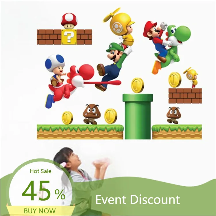 

70*50cm Superhero Maker 3D Wall Stickers Super Funny Vinyl Decals Kids Room Nursery Decoration Cartoon Wallpaper