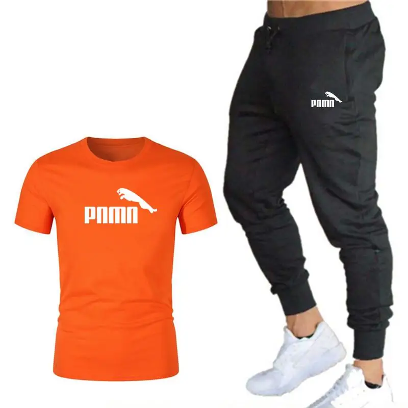 

Mens Designer Suit Summer Leisure Mens Sportswear Short Sleeve T-Shirt 2 Piece Suit 2021