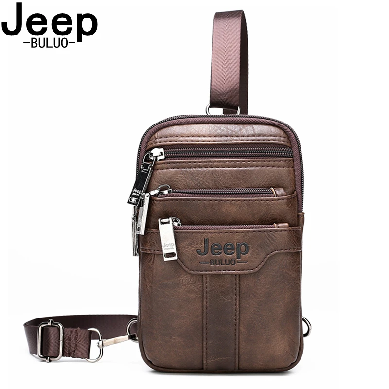 JEEP BULUO многофункциональная маленькая нагрудная сумка на ремне, сумка на талию для мужчин, новая модная повседневная мужская сумка через плечо