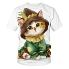 Футболка Летняя с круглым вырезом и 3D-принтом, для мальчиков и девочек