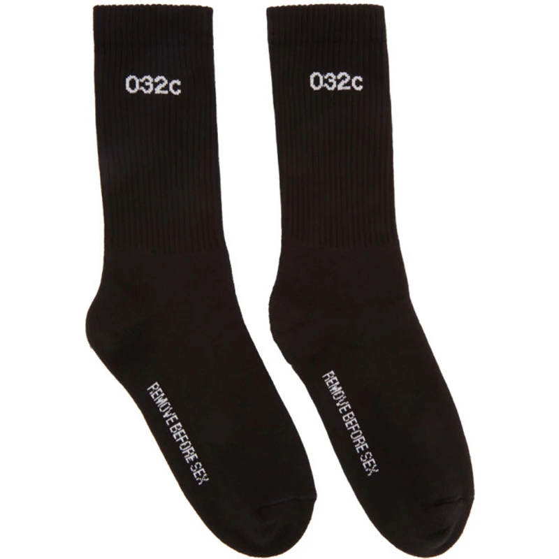 

032c Remove Before Sex Socks Black 1 pair