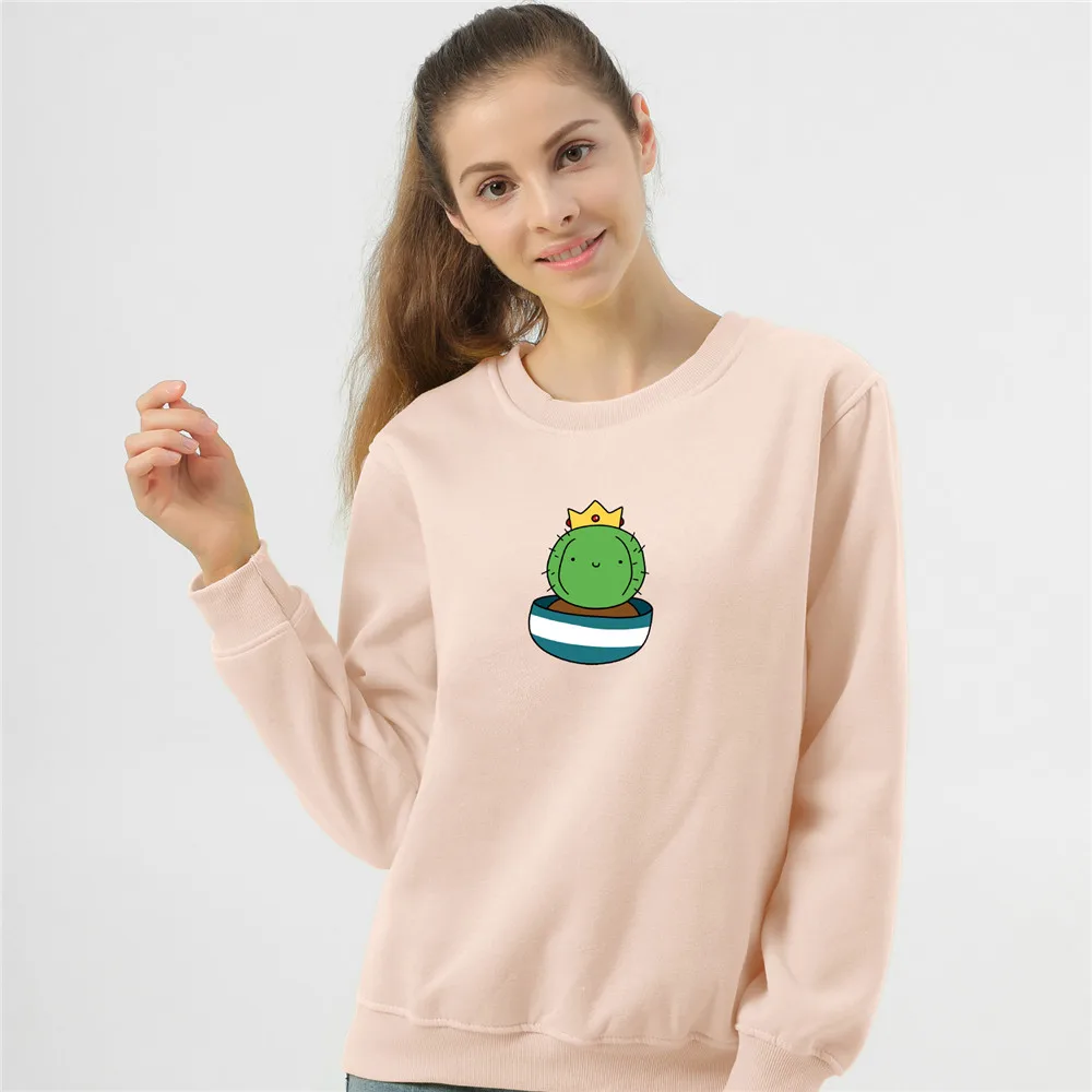 Fashion Cactus Sweatshirt Goth Aesthetic Harajuku Oversize Ulzzang Hoodie Cotton Autumn Winter Women Kawaii Sweetshirt for Girls