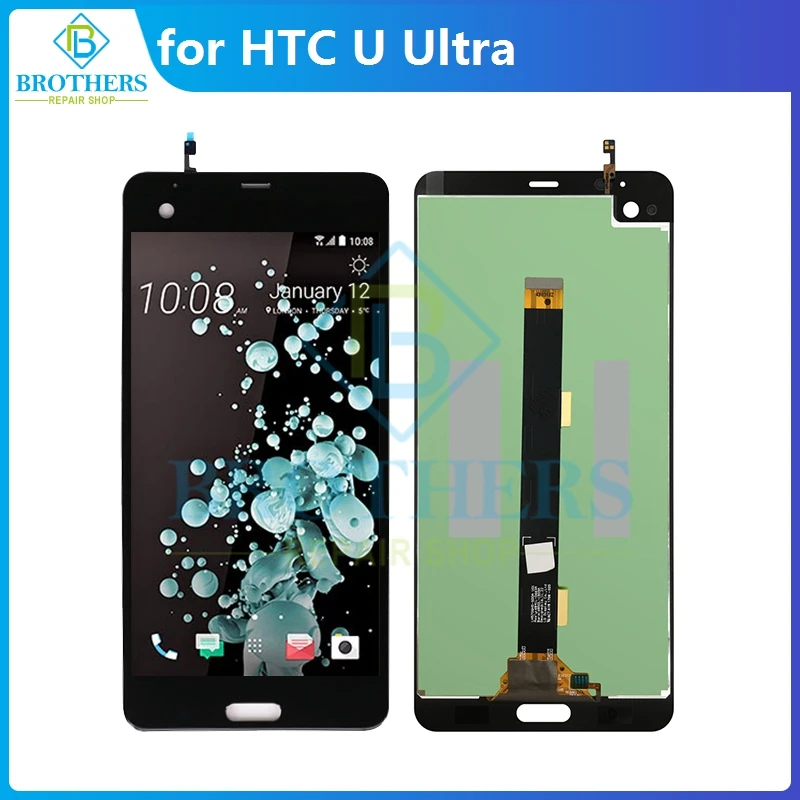 lcd screen for htc u ultra lcd display for htc u ultra touch screen assembly without frame touch digitizer phone repair parts free global shipping