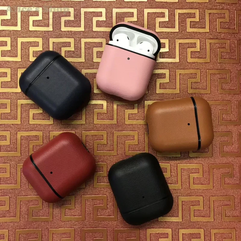 

Роскошный чехол из натуральной кожи для Apple AirPods, винтажный защитный чехол для AirPods, чехол для Apple AirPods 2
