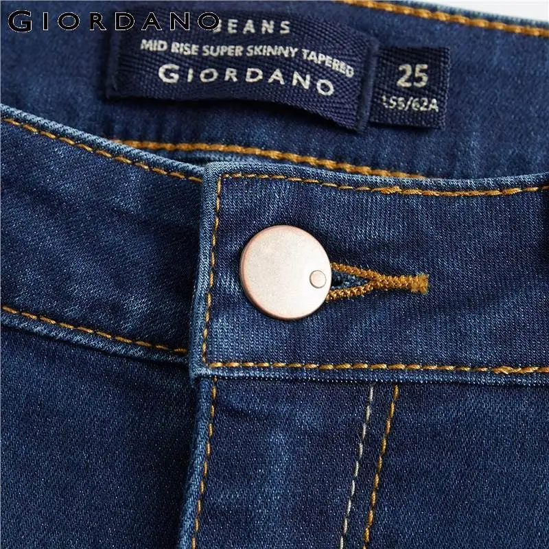 Giordano/женские джинсы из джинсовой ткани с усами Узкие женские до щиколотки брюки