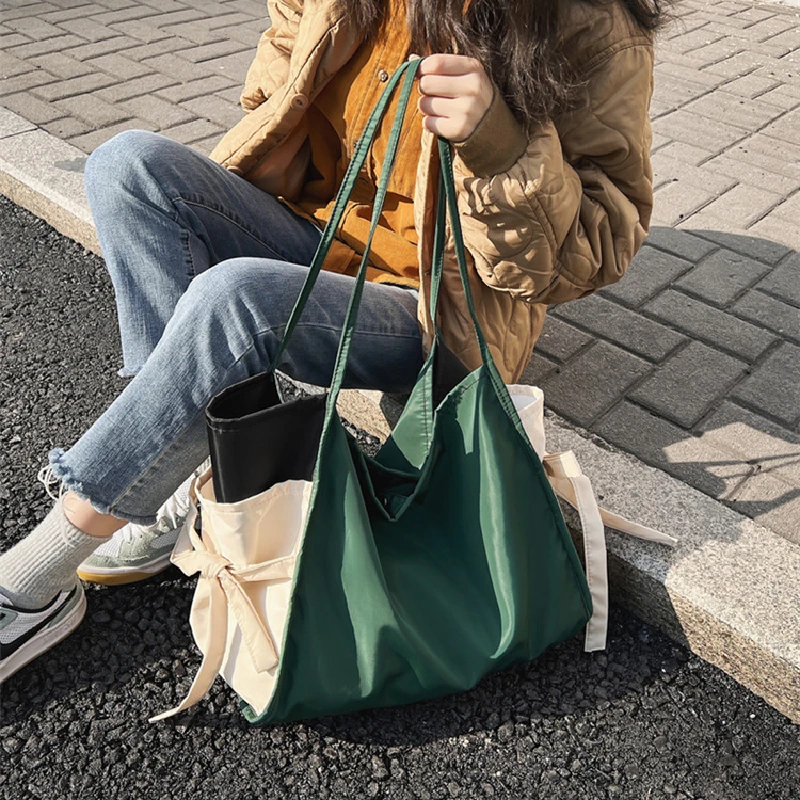 

Niche Design All-match Ins Handbags New Fashion Canvas Messenger Bag Large Capacity Portable Tote Bag Dual-use Bag Width: 39cm