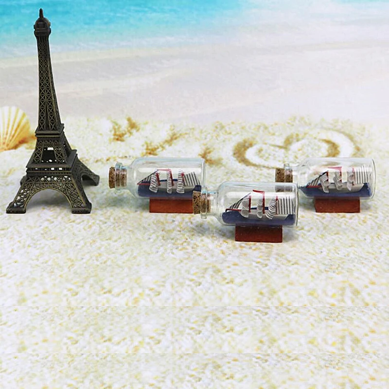 Поплавок-бутылка с плавающей лодкой пробка для стеклянной бутылки желаний микро