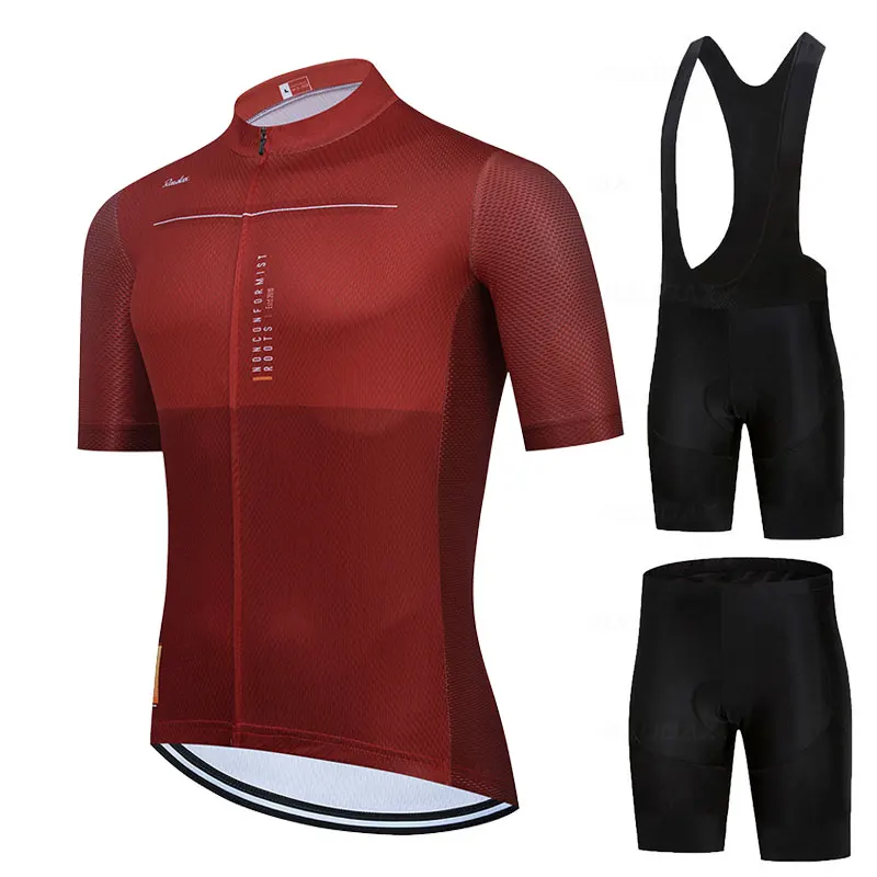 

Велосипедная майка Raudax, красная, дышащая, летняя, с коротким рукавом, 2021