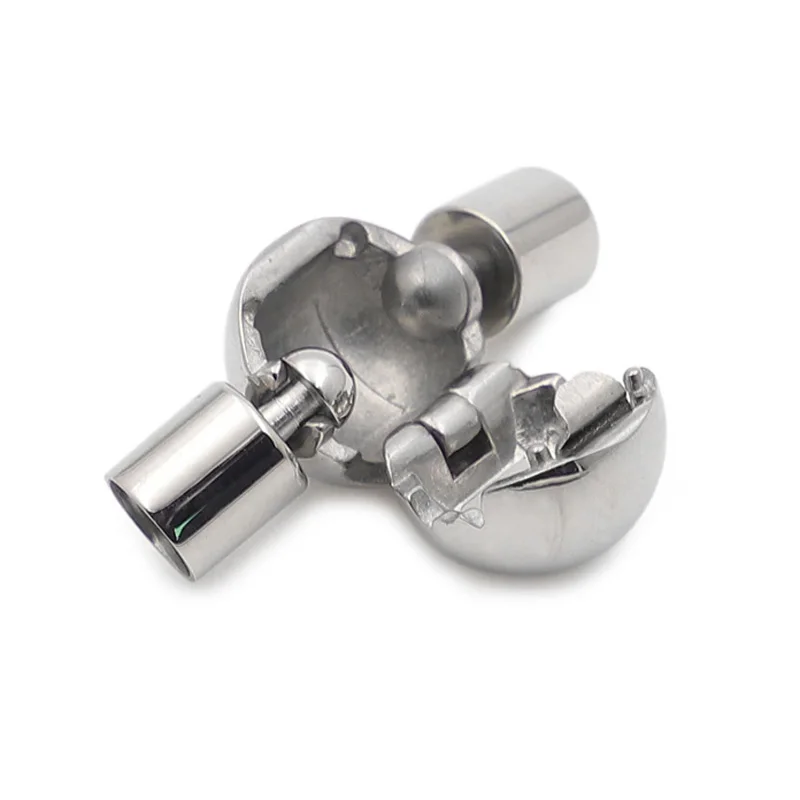 Застежки для ювелирных изделий из нержавеющей стали круглые застежки кожаного