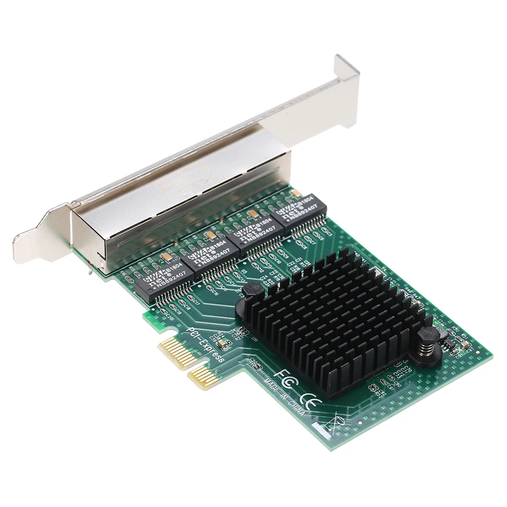 Карта сетевого сервера 4 порта гигабит 1000M PCI E Ethernet адаптер Поддержка