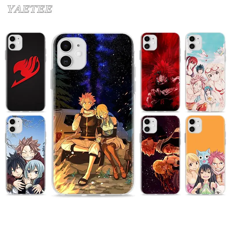 

Soft Phone Case For Apple iPhone 12 11 13 Pro Max SE 2020 X XS MAX XR 7 8 6S Plus Fundas Capa Back Cover Fairy Tail Series Coque