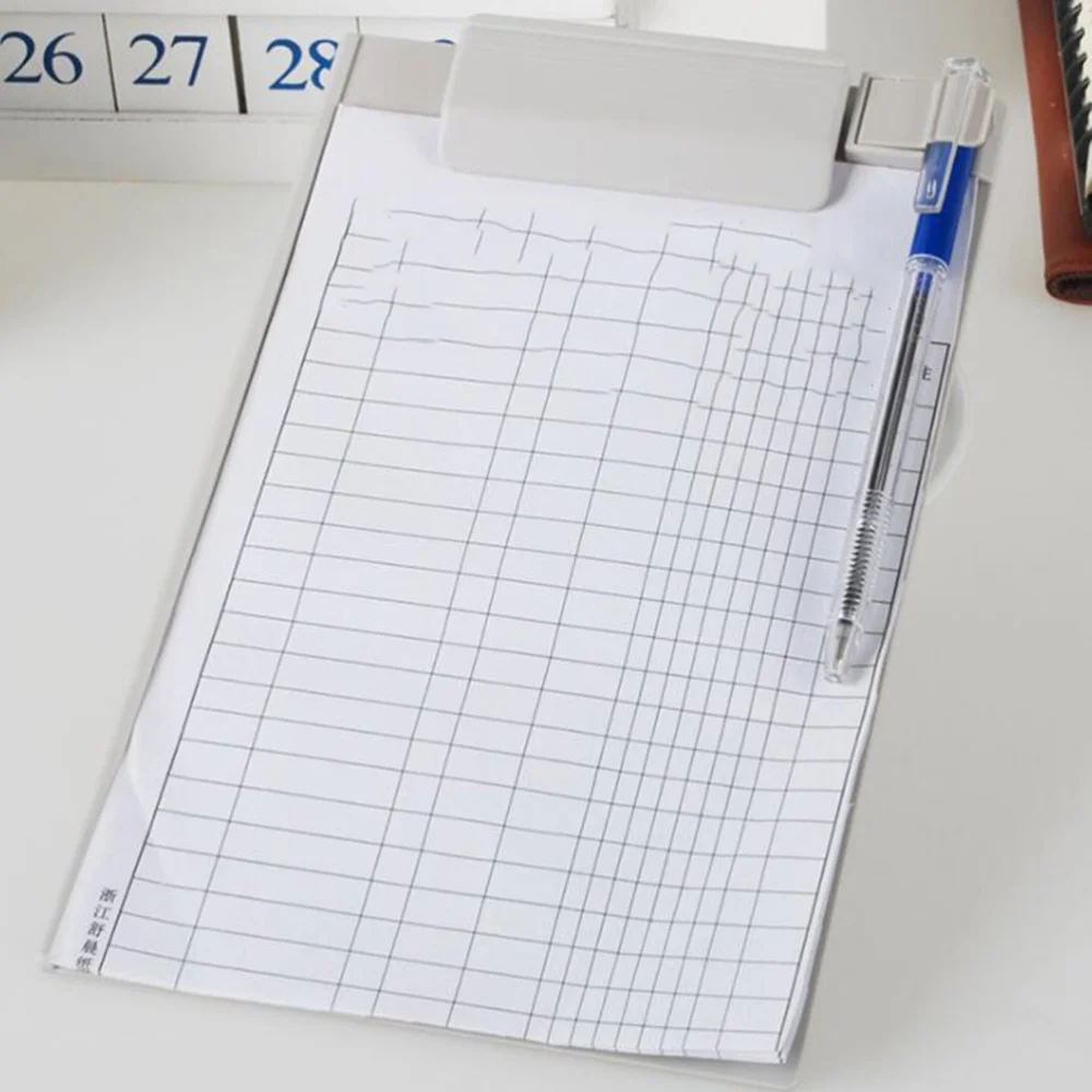 

A5 Clipboard Profile Clip Hardboard Paper Holder Writing Folders for School Classrooms Office (Sky-blue)
