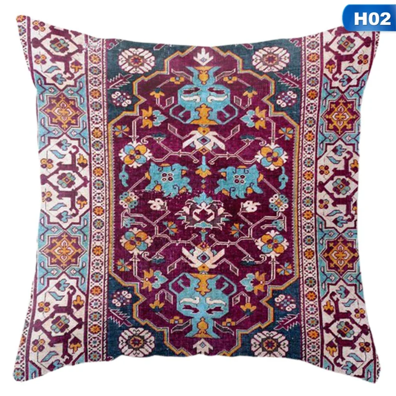 

45x45cm Persian Turkish Pillow Cover Waist Pillowcase Car Sofa Cushion Linen Pillowcase Decoration Home Hug Pillowcase