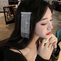 korean style fashion new exquisite lady rhinestone tassel hairpin brooch classic design headdress party gift hairpin hairpin