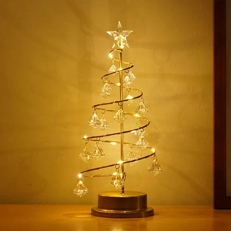 Светильник для рождественской елки с кристаллами и бриллиантами украшение