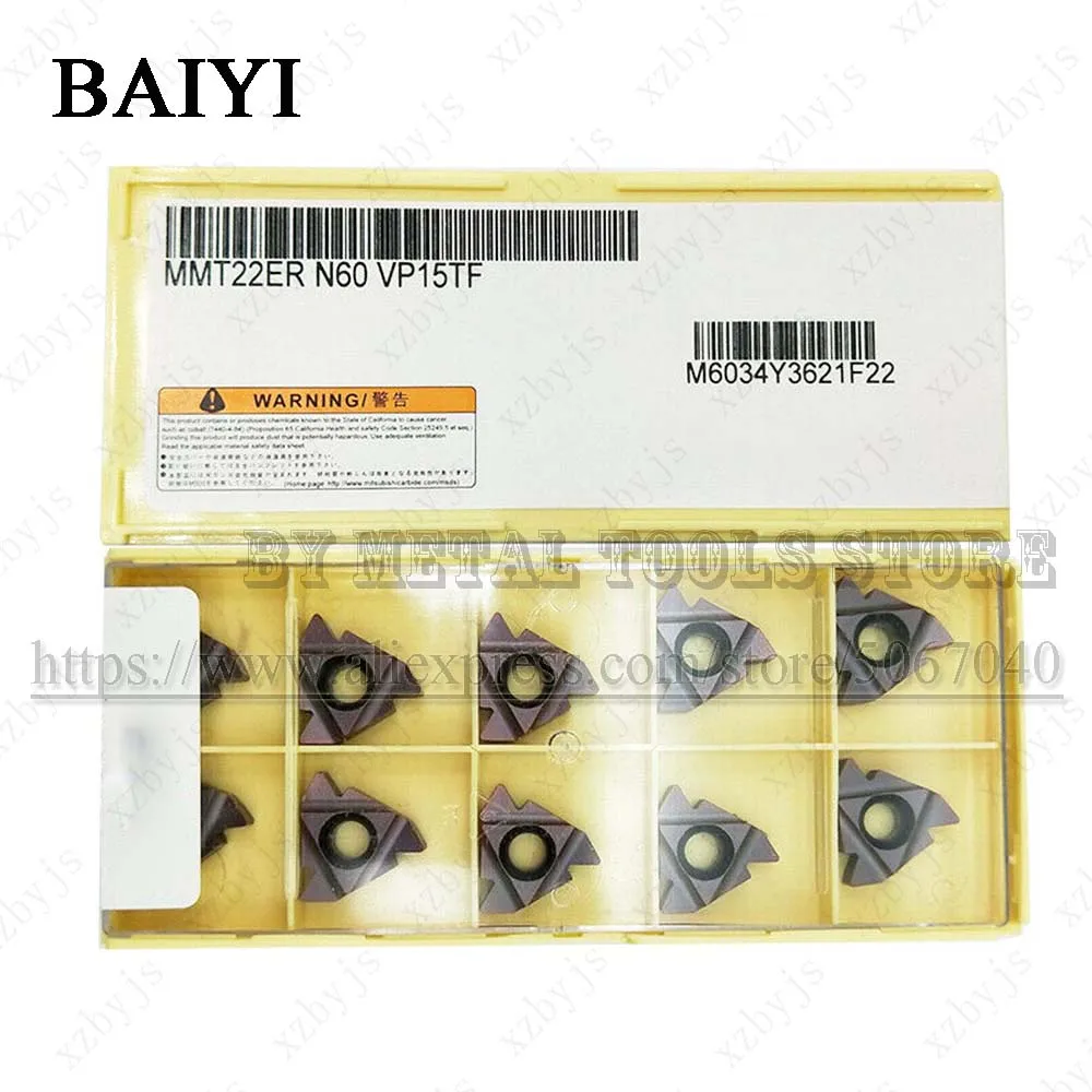 10 шт. MMT22ER/IR N60 VP15TF токарный инструмент для нарезания резьбы лезвие с ЧПУ
