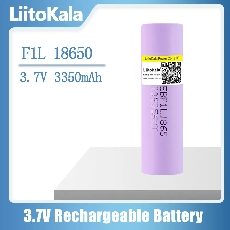 

2023 LiitoKala New Original 3.7v 18650 F1L 3350mAh Lithium Rechargeable Batteries Continuous Discharge 15A For Drone Power