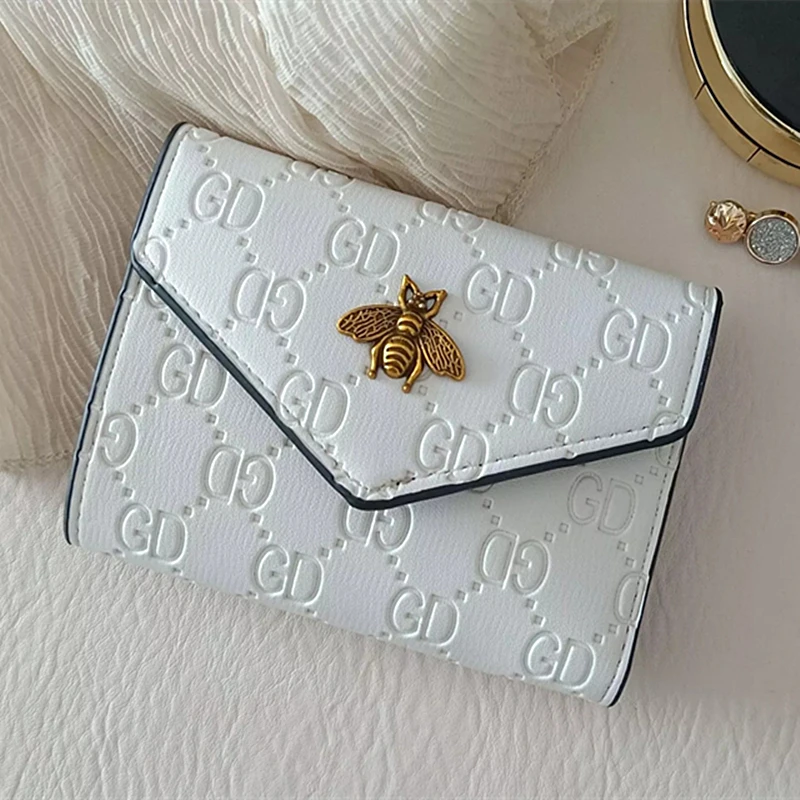 

Women's Short Wallet Wholesale Luxury Style 2021 New Fashion All-match Women's Wallet Portable PU Card Case Korean Letter Bag