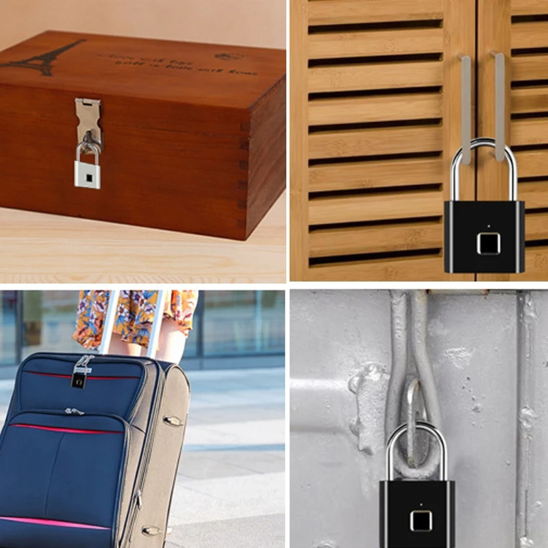 

Waterproof USB Charger 0.1sec Portable Anti-Theft Smart Fingerprint Suitcase, Cabinet DOOR Lock With Usb Charger