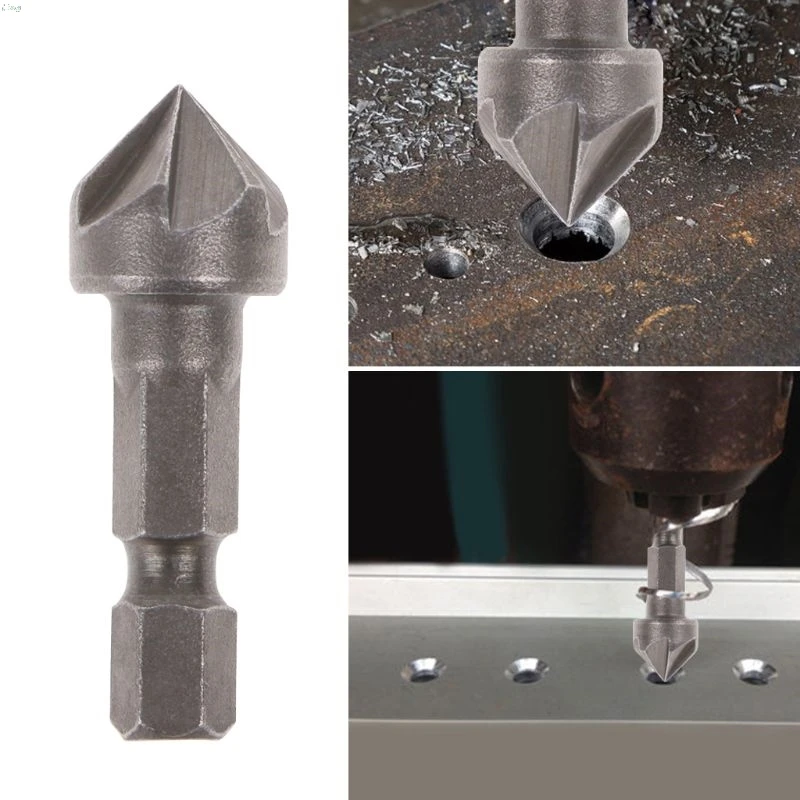 

6 Flute Countersink Drill Bit 90 Degree Point Angle Chamfer Cutting Woodworking Tool L29k Drill Bit
