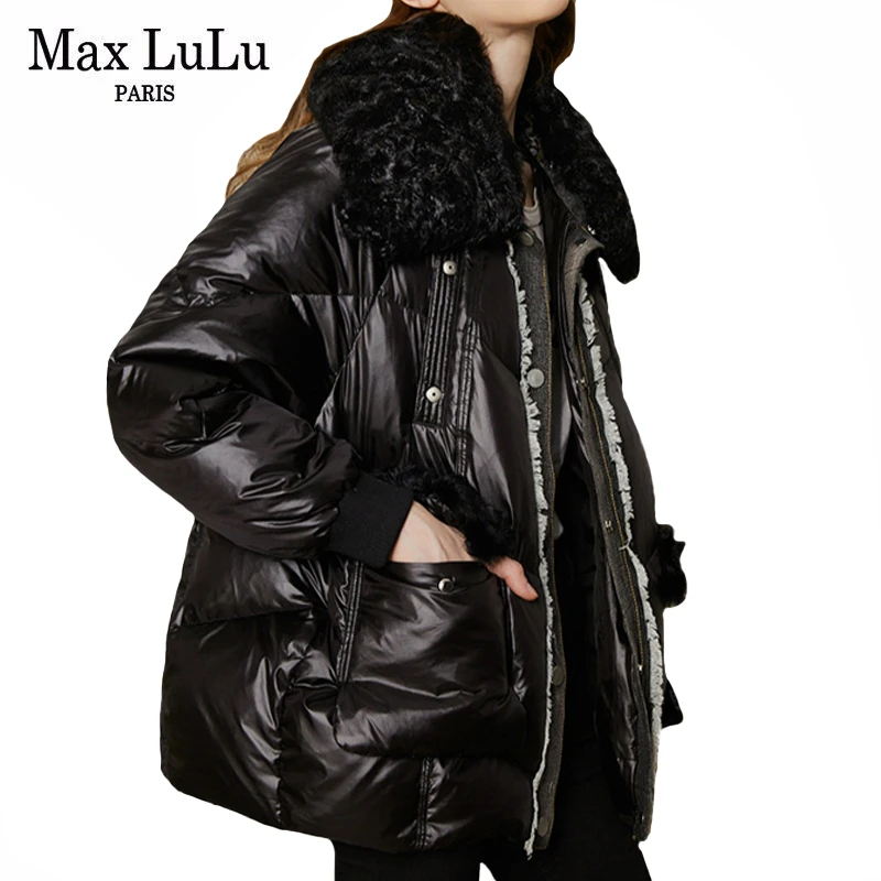 Max LuLu 2020 Европейская мода Женские повседневные пальто с натуральным меховым