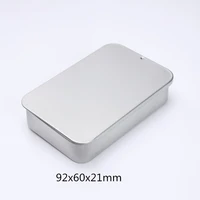 size 90x60x20mm big sliding tin box mint tin metal case food candy box storage packing container