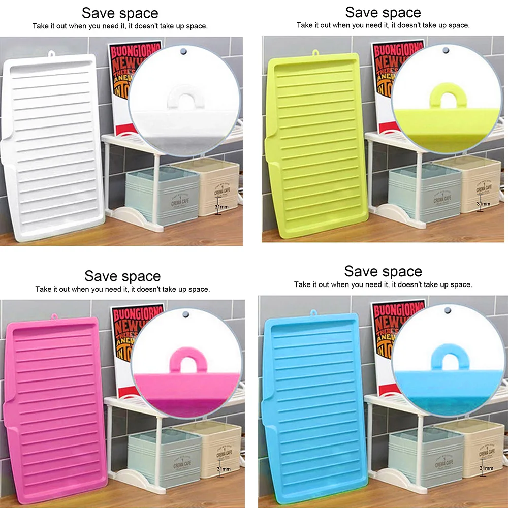 

Kitchen Drain Rack Silicone Dish Drainer Tray Large Sink Drying Rack Worktop Organizer Drying Rack For Kitchen Tableware Dishes