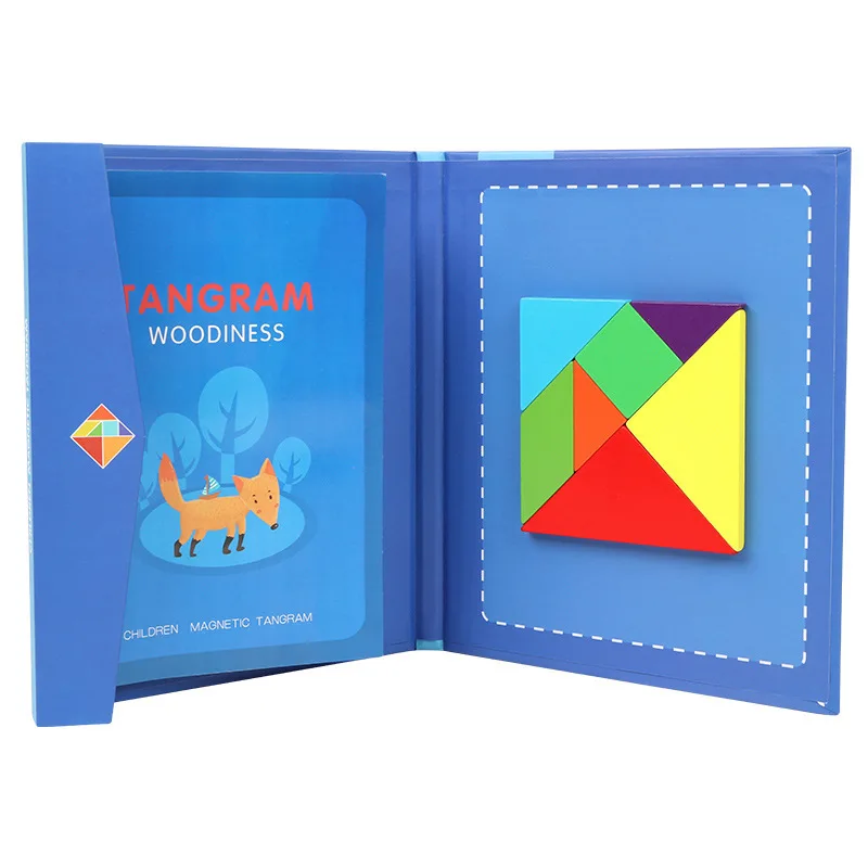 

Magnetic Puzzle Table Games Toy Children Intellectual Development Wooden Tangram Jigsaw Puzzle Educational Toys For Kids